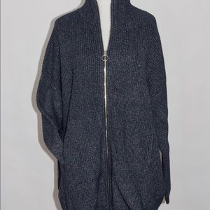 Tommy Hilfiger full zip cotton tunic sweater